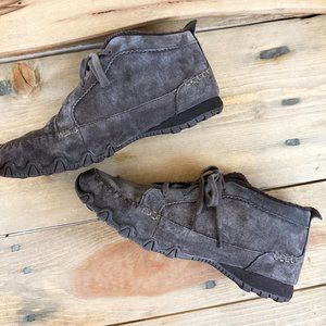 Skechers Women's Bikers-Lineage-Moc-Toe Lace-up Chukka Boot Brown Sz‎ 9 Suede